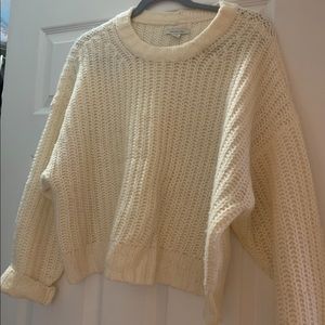 American Eagle white cropped sweater